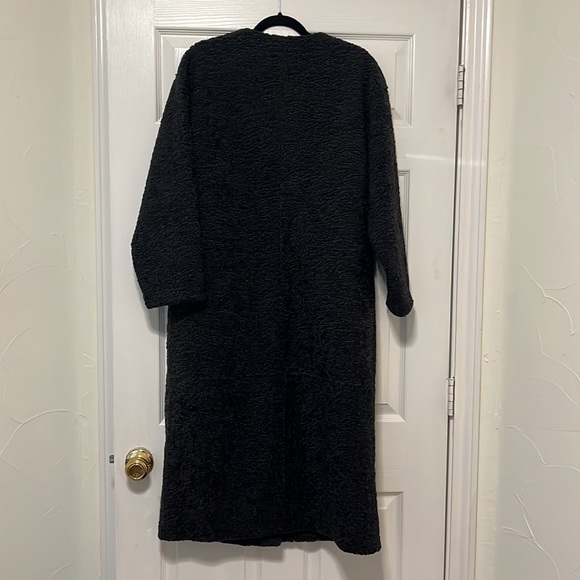 NWT Something Navy Long Black Coat - Picture 5 of 7